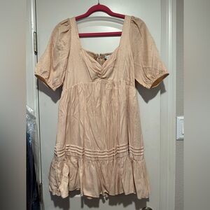 Gianni Bini Champagne V-Neck Dress